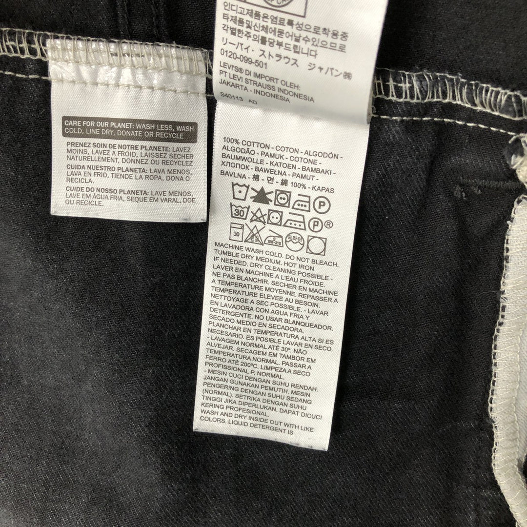 Levi's Black Denim Jacket (Men's Size XL) cotton black type Vintage Second Hand