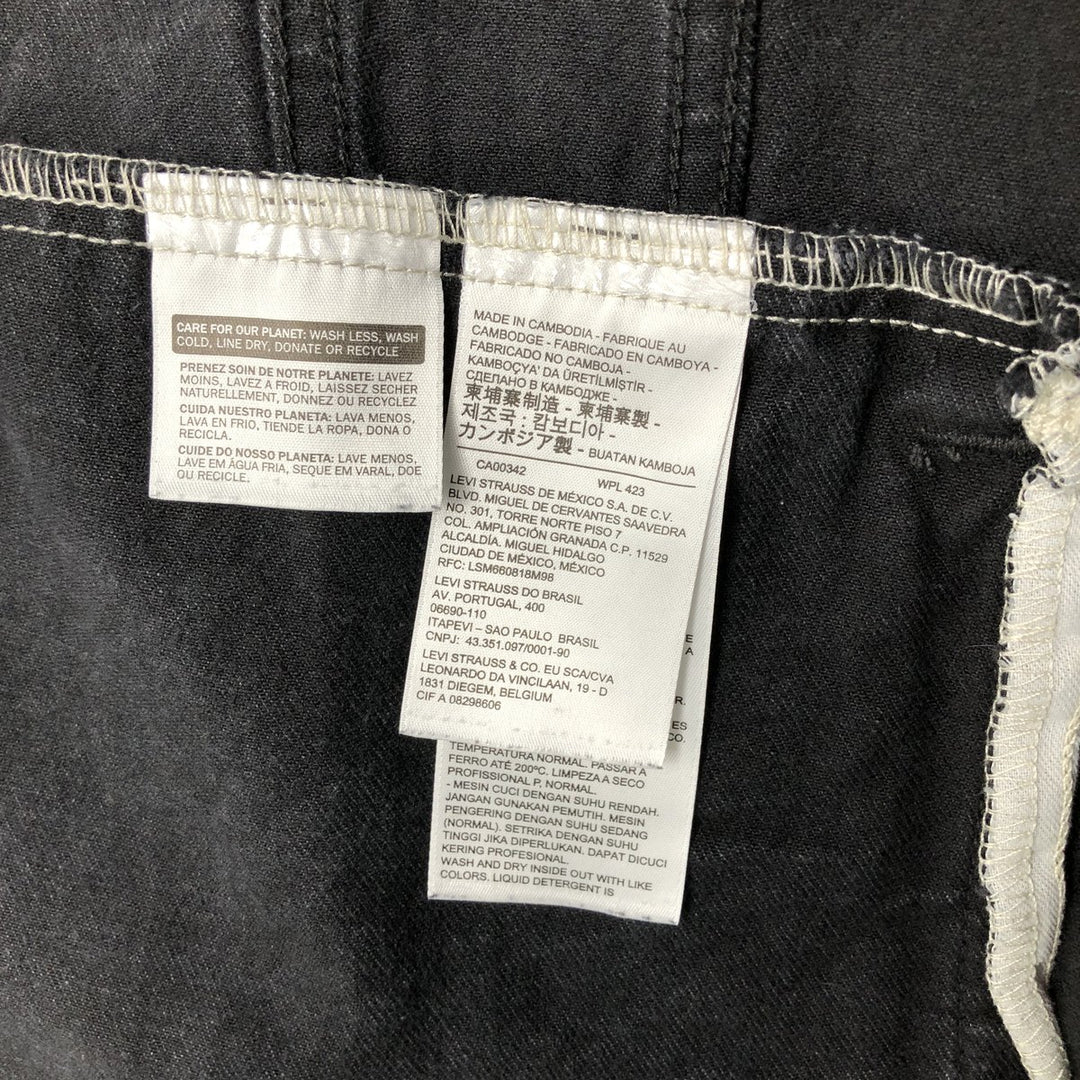 Levi's Black Denim Jacket (Men's Size XL) cotton black type Vintage Second Hand