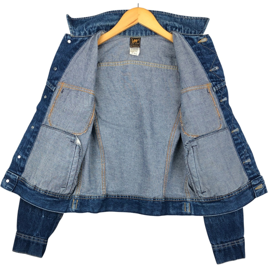 70s-80'S Lee Denim Jacket, Made in USA, Men's Size S (approx.), Vintage cotton blue type Vintage Second Hand