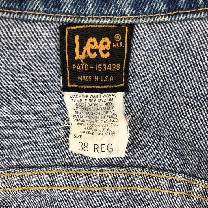70s-80'S Lee Denim Jacket, Made in USA, Men's Size S (approx.), Vintage cotton blue type Vintage Second Hand