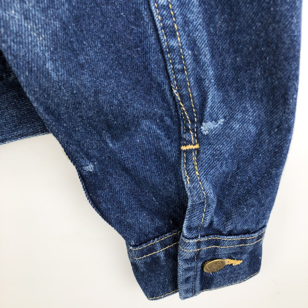 70s-80'S Lee Denim Jacket, Made in USA, Men's Size S (approx.), Vintage cotton blue type Vintage Second Hand