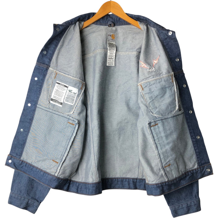 2000'S Carhartt FR Series Denim Jacket (Men's Size L) cotton blue type Vintage Second Hand