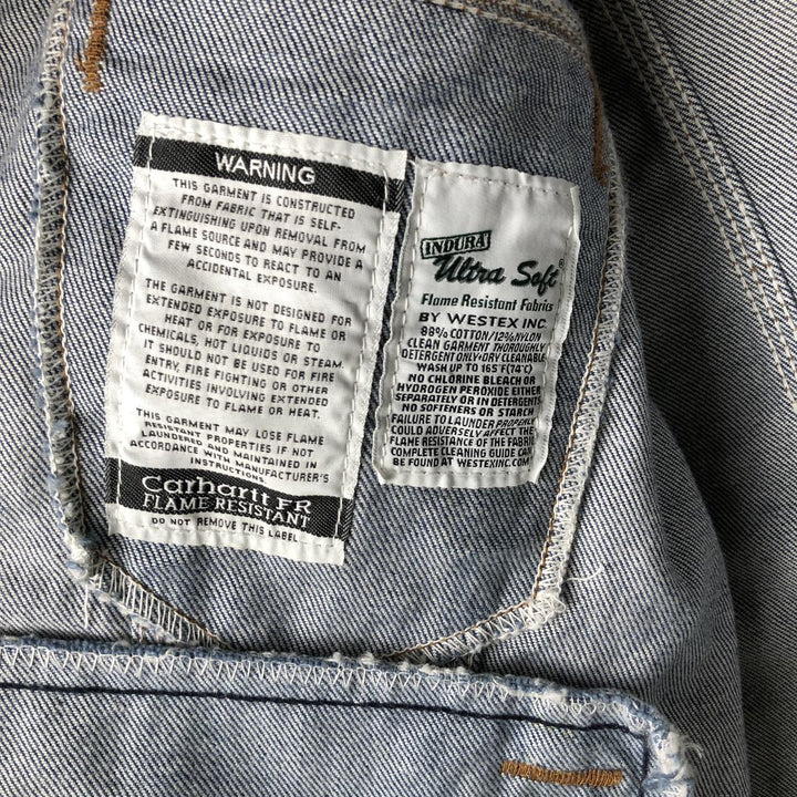 2000'S Carhartt FR Series Denim Jacket (Men's Size L) cotton blue type Vintage Second Hand