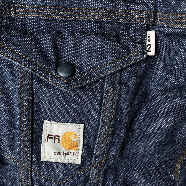 2000'S Carhartt FR Series Denim Jacket (Men's Size L) cotton blue type Vintage Second Hand