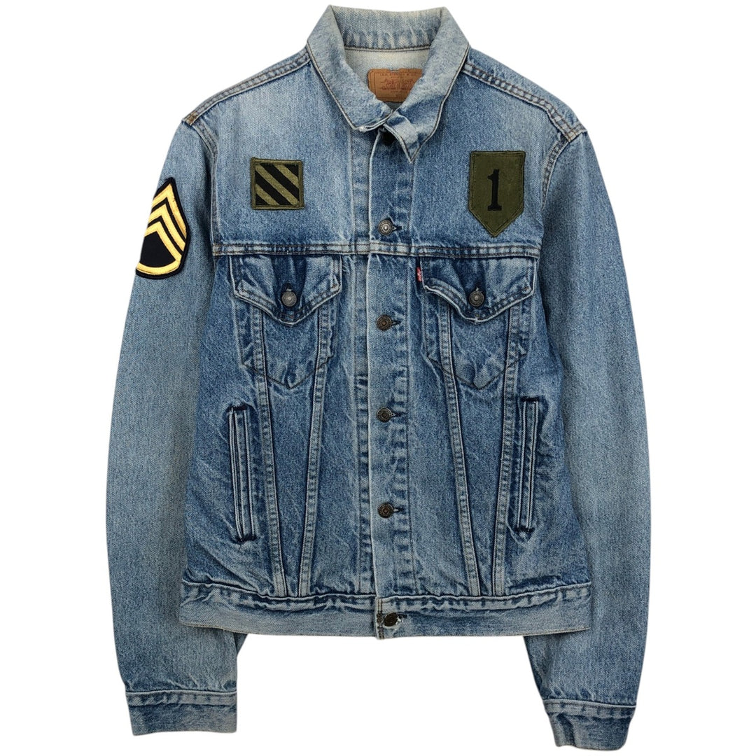 Levi's 71506-0216 Patch Custom Denim Jacket, Made in USA, Men's Size M (Equivalent), Vintage cotton blue type Vintage Second Hand
