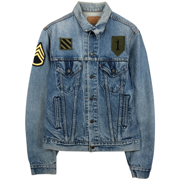 Levi's 71506-0216 Patch Custom Denim Jacket, Made in USA, Men's Size M (Equivalent), Vintage cotton blue type Vintage Second Hand