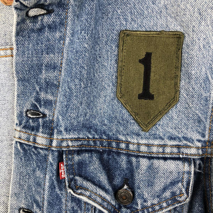 Levi's 71506-0216 Patch Custom Denim Jacket, Made in USA, Men's Size M (Equivalent), Vintage cotton blue type Vintage Second Hand