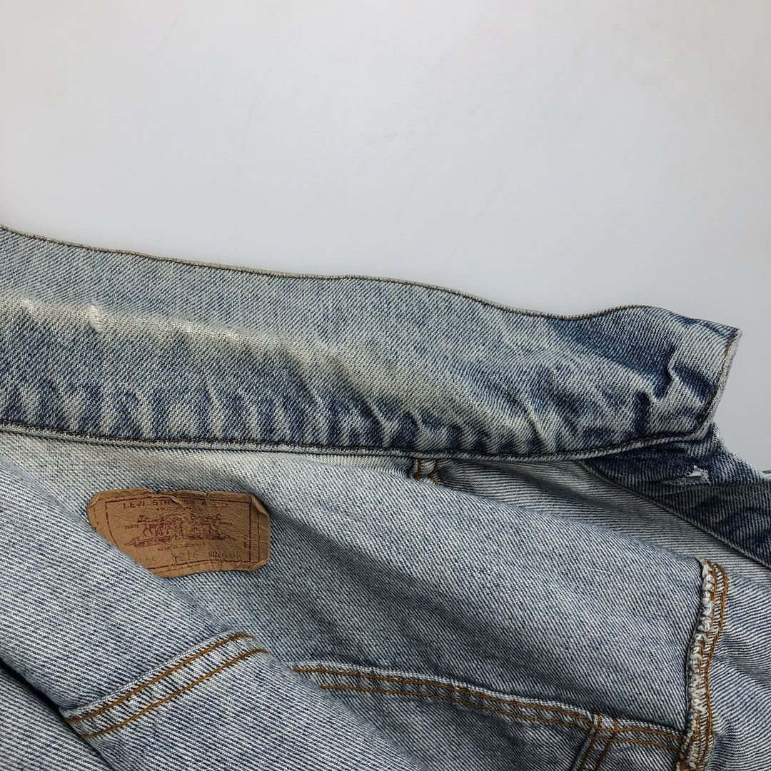 Levi's 71506-0216 Patch Custom Denim Jacket, Made in USA, Men's Size M (Equivalent), Vintage cotton blue type Vintage Second Hand