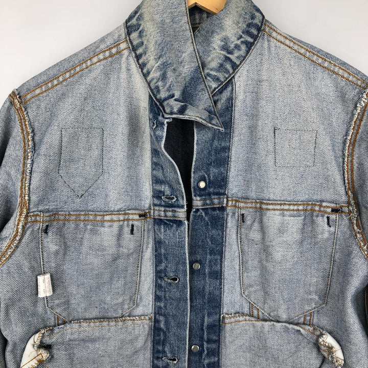 Levi's 71506-0216 Patch Custom Denim Jacket, Made in USA, Men's Size M (Equivalent), Vintage cotton blue type Vintage Second Hand