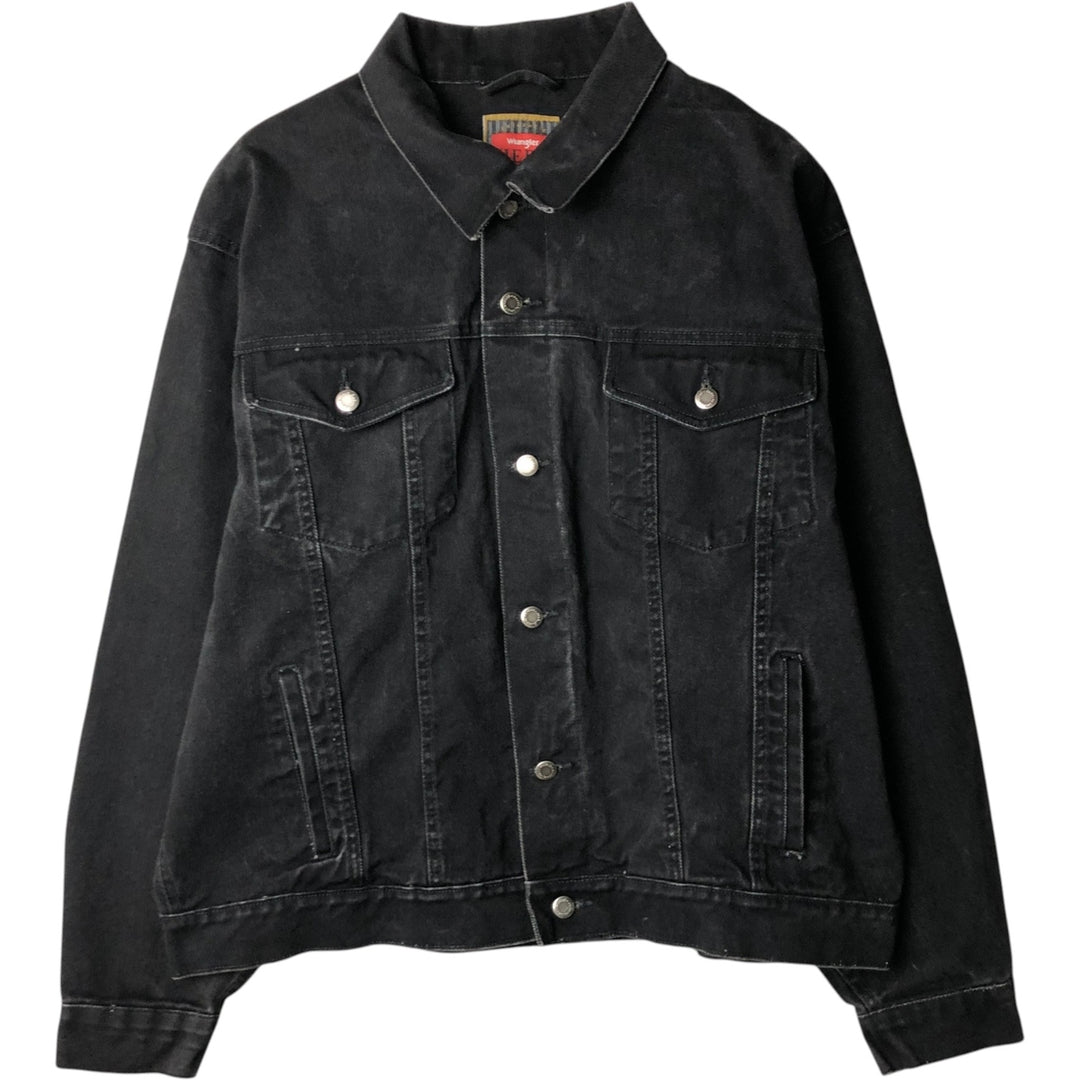 90'S Wrangler HERO Black Denim Jacket, Men's XL (approx.), Vintage cotton black type Vintage Second Hand