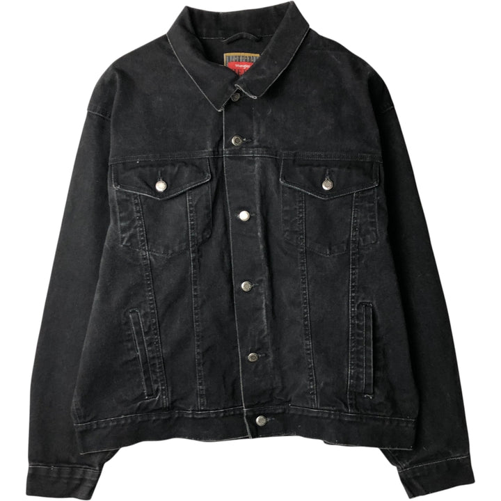 90'S Wrangler HERO Black Denim Jacket, Men's XL (approx.), Vintage cotton black type Vintage Second Hand