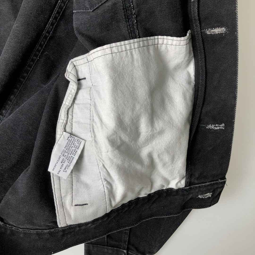 90'S Wrangler HERO Black Denim Jacket, Men's XL (approx.), Vintage cotton black type Vintage Second Hand
