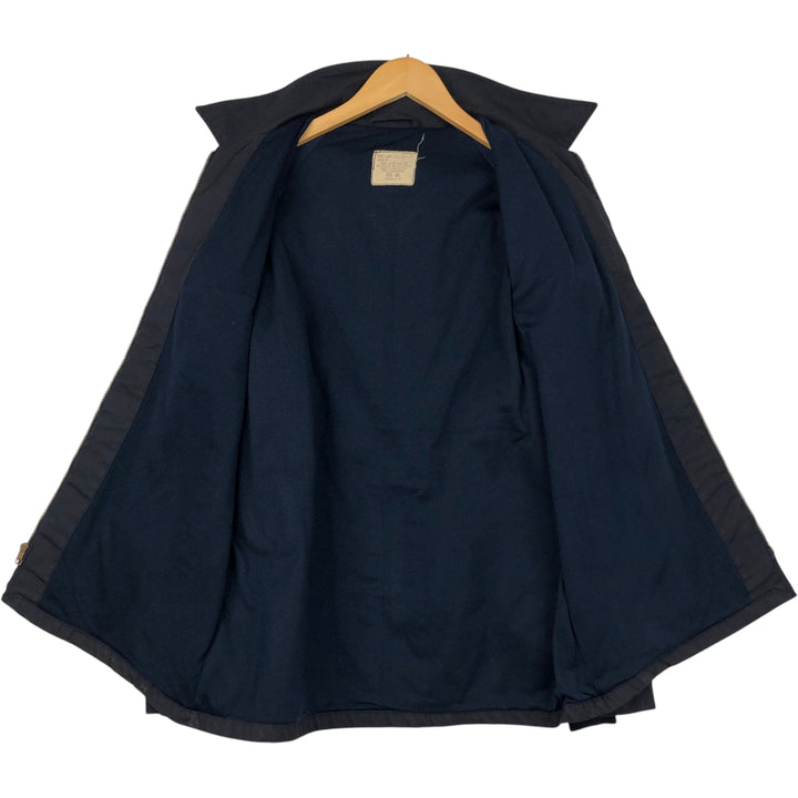 1970'S US Military Issue Utility Jacket, Made in USA, Size 44L (Men's XL equivalent), Vintage polyester navy blue type Vintage Second Hand