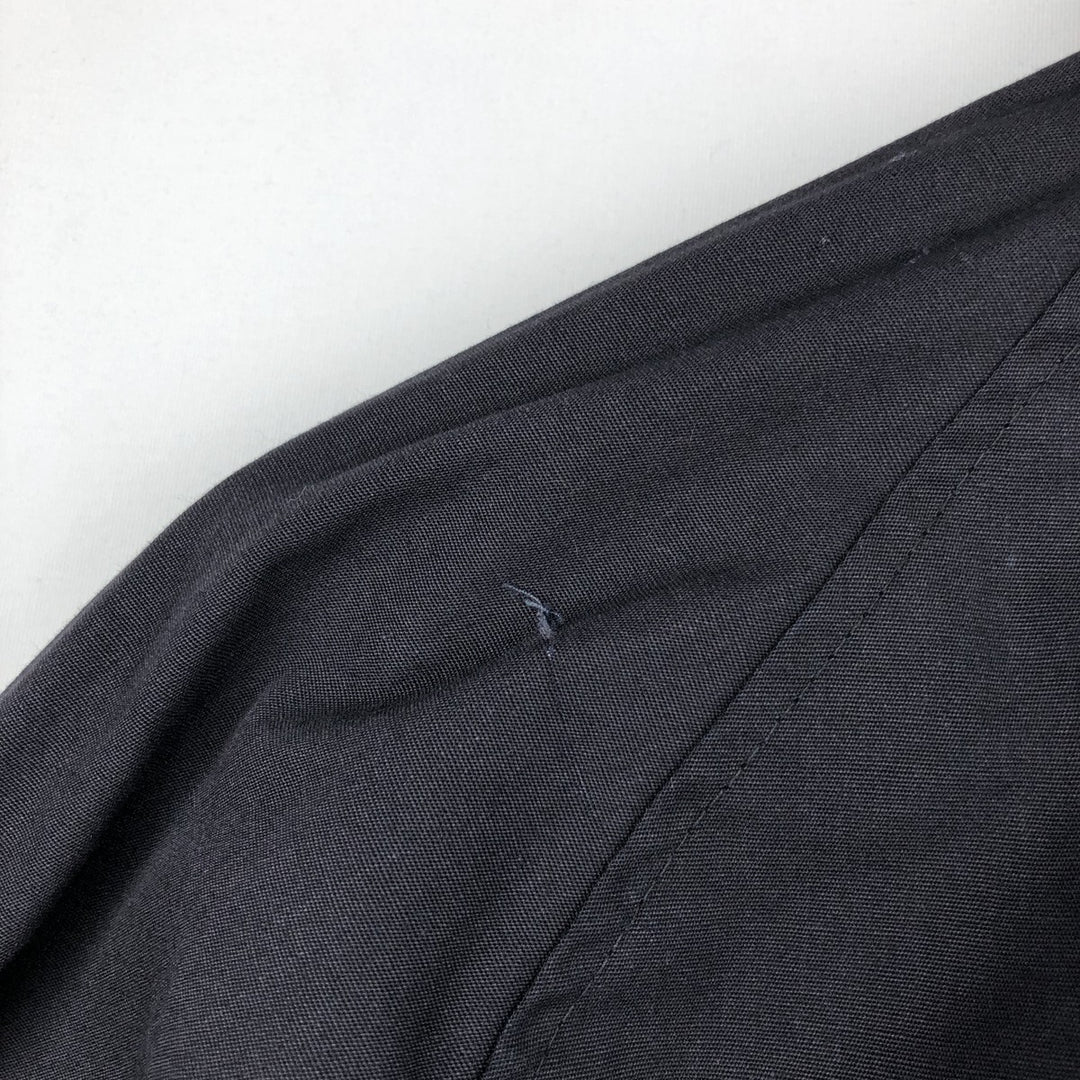 1970'S US Military Issue Utility Jacket, Made in USA, Size 44L (Men's XL equivalent), Vintage polyester navy blue type Vintage Second Hand