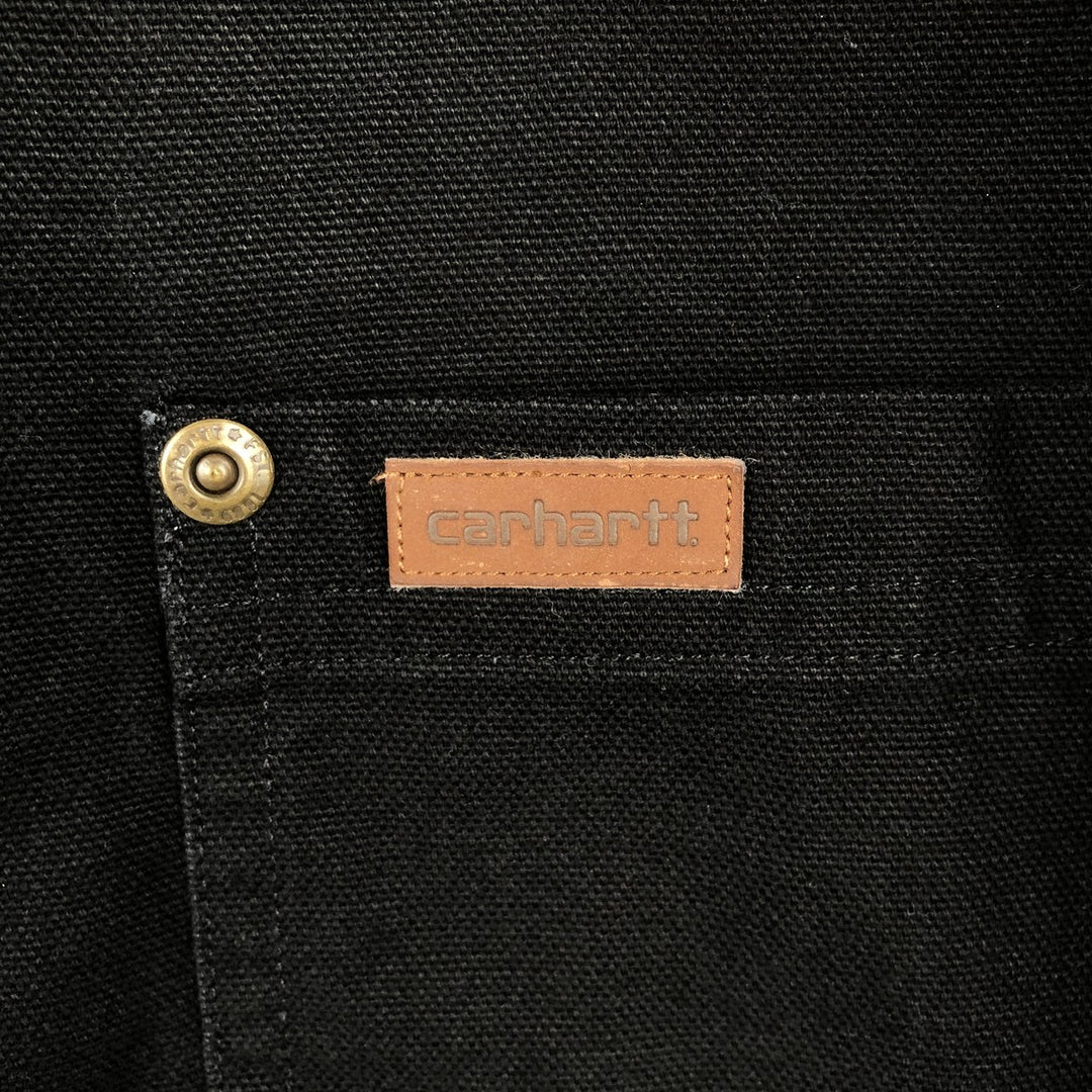 Carhartt Double D Tong Advertising Long-Sleeve Duck Work Shirt, Men's Size L (approx.) cotton black type Vintage Second Hand