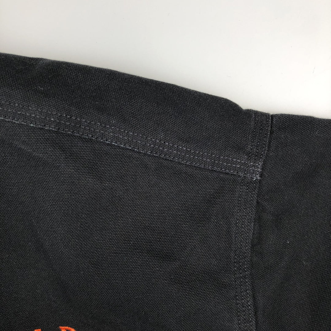 Carhartt Double D Tong Advertising Long-Sleeve Duck Work Shirt, Men's Size L (approx.) cotton black type Vintage Second Hand