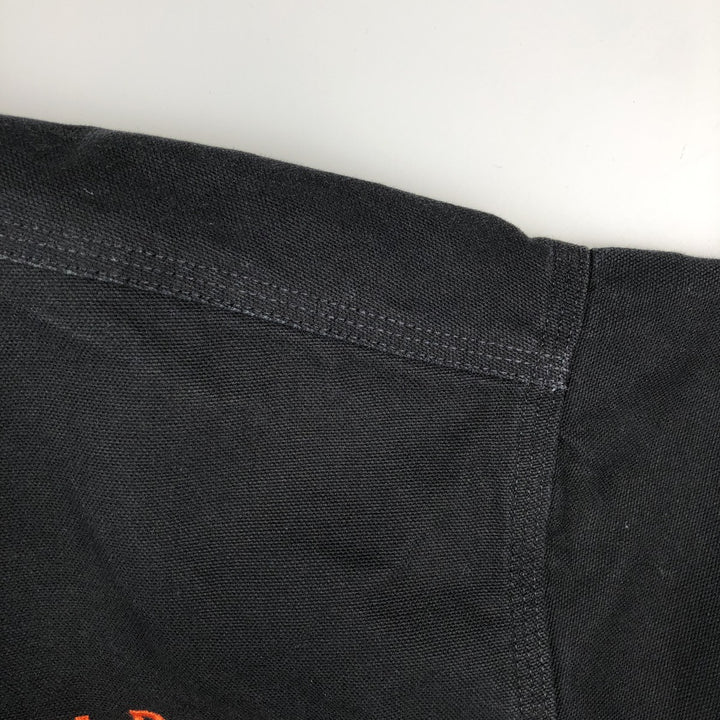 Carhartt Double D Tong Advertising Long-Sleeve Duck Work Shirt, Men's Size L (approx.) cotton black type Vintage Second Hand