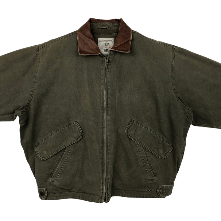 80s-90'S Banana Republic Travel Duck Cotton Blouson, Men's Size S (approx.), Vintage cotton Khaki type Vintage Second Hand