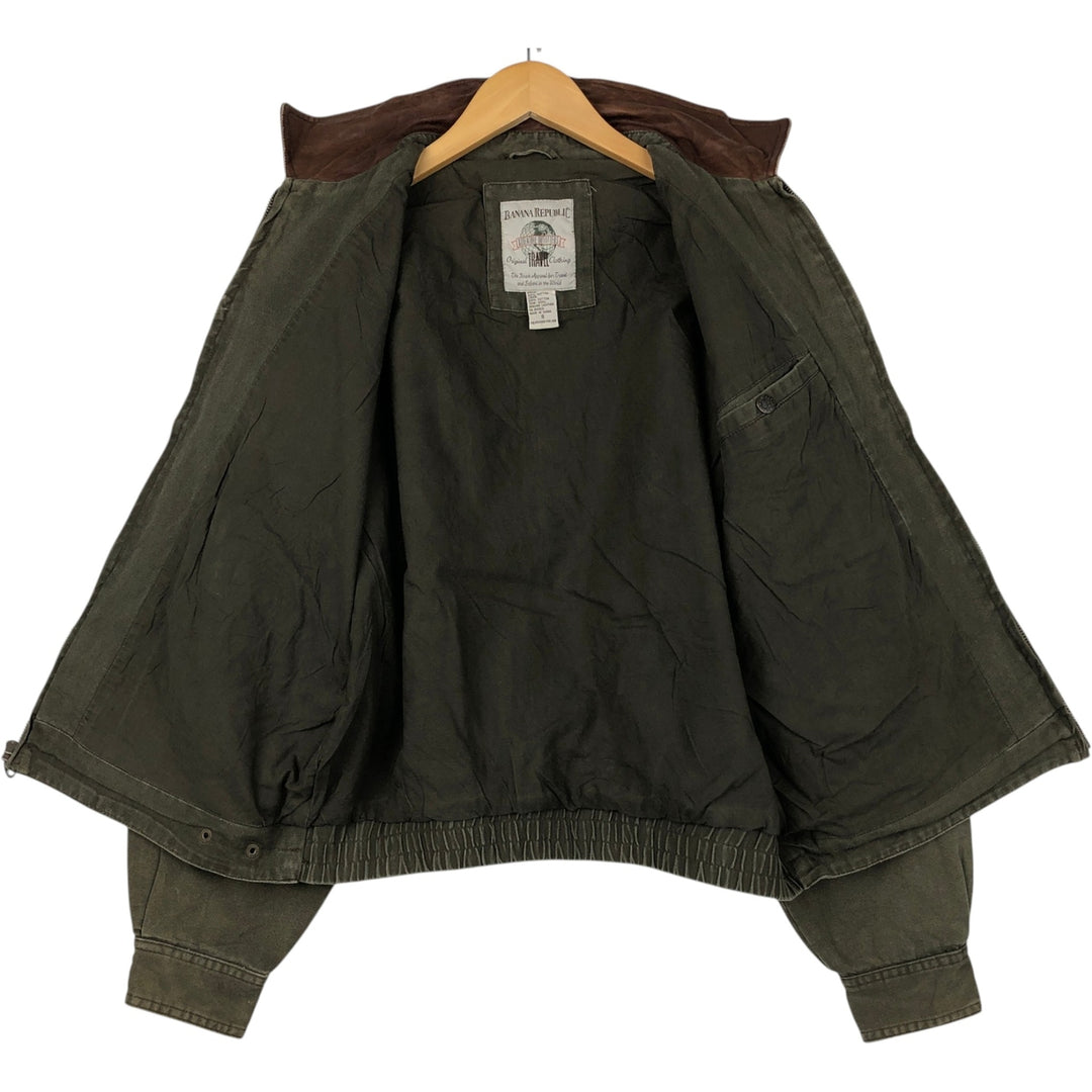 80s-90'S Banana Republic Travel Duck Cotton Blouson, Men's Size S (approx.), Vintage cotton Khaki type Vintage Second Hand