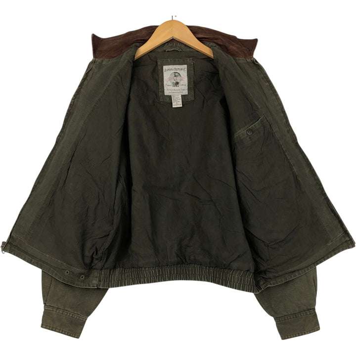 80s-90'S Banana Republic Travel Duck Cotton Blouson, Men's Size S (approx.), Vintage cotton Khaki type Vintage Second Hand