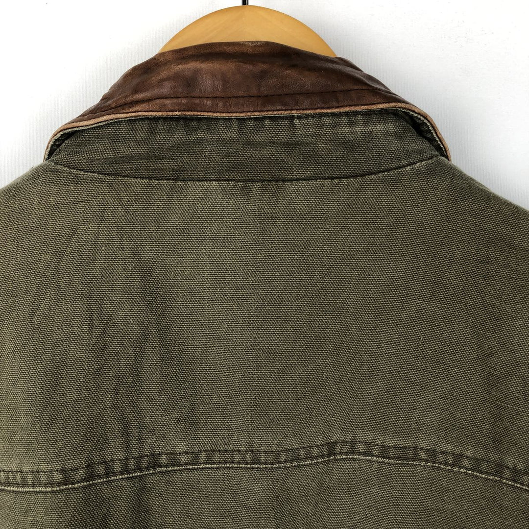 80s-90'S Banana Republic Travel Duck Cotton Blouson, Men's Size S (approx.), Vintage cotton Khaki type Vintage Second Hand