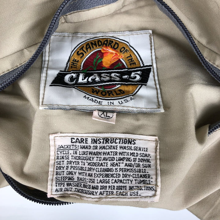 70s-80'S CLASS-5 Reversible Warm-Up Pullover Anorak Parka, Made in USA, Men's XL Equivalent, Vintage unclear Beige type Vintage Second Hand