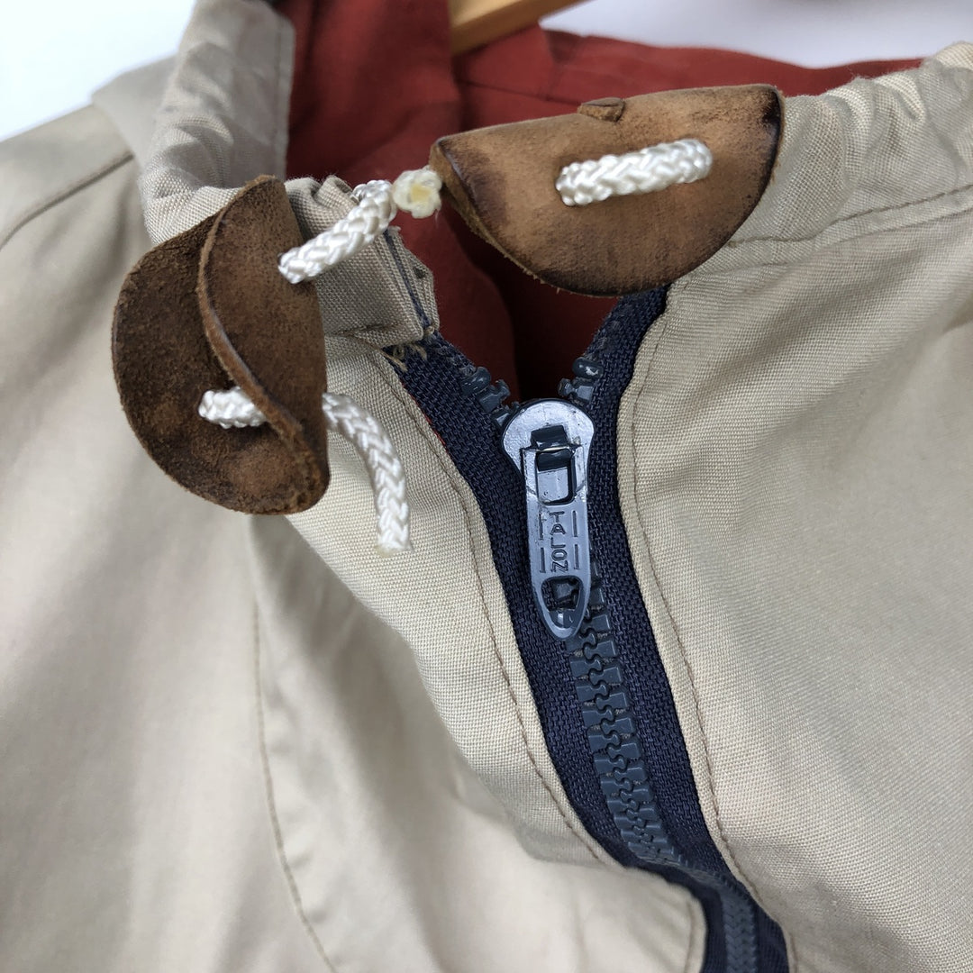 70s-80'S CLASS-5 Reversible Warm-Up Pullover Anorak Parka, Made in USA, Men's XL Equivalent, Vintage unclear Beige type Vintage Second Hand