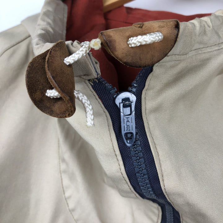 70s-80'S CLASS-5 Reversible Warm-Up Pullover Anorak Parka, Made in USA, Men's XL Equivalent, Vintage unclear Beige type Vintage Second Hand