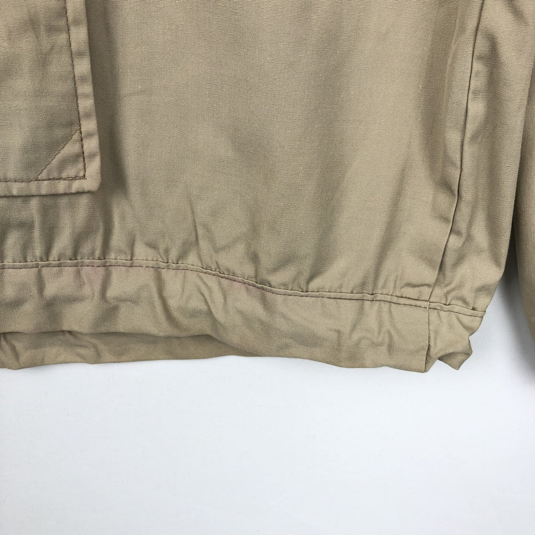 70s-80'S CLASS-5 Reversible Warm-Up Pullover Anorak Parka, Made in USA, Men's XL Equivalent, Vintage unclear Beige type Vintage Second Hand