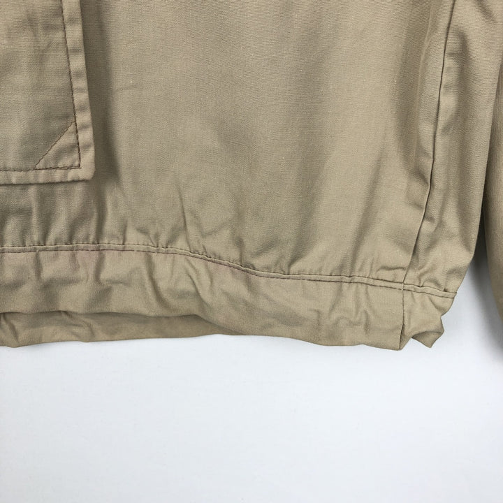 70s-80'S CLASS-5 Reversible Warm-Up Pullover Anorak Parka, Made in USA, Men's XL Equivalent, Vintage unclear Beige type Vintage Second Hand