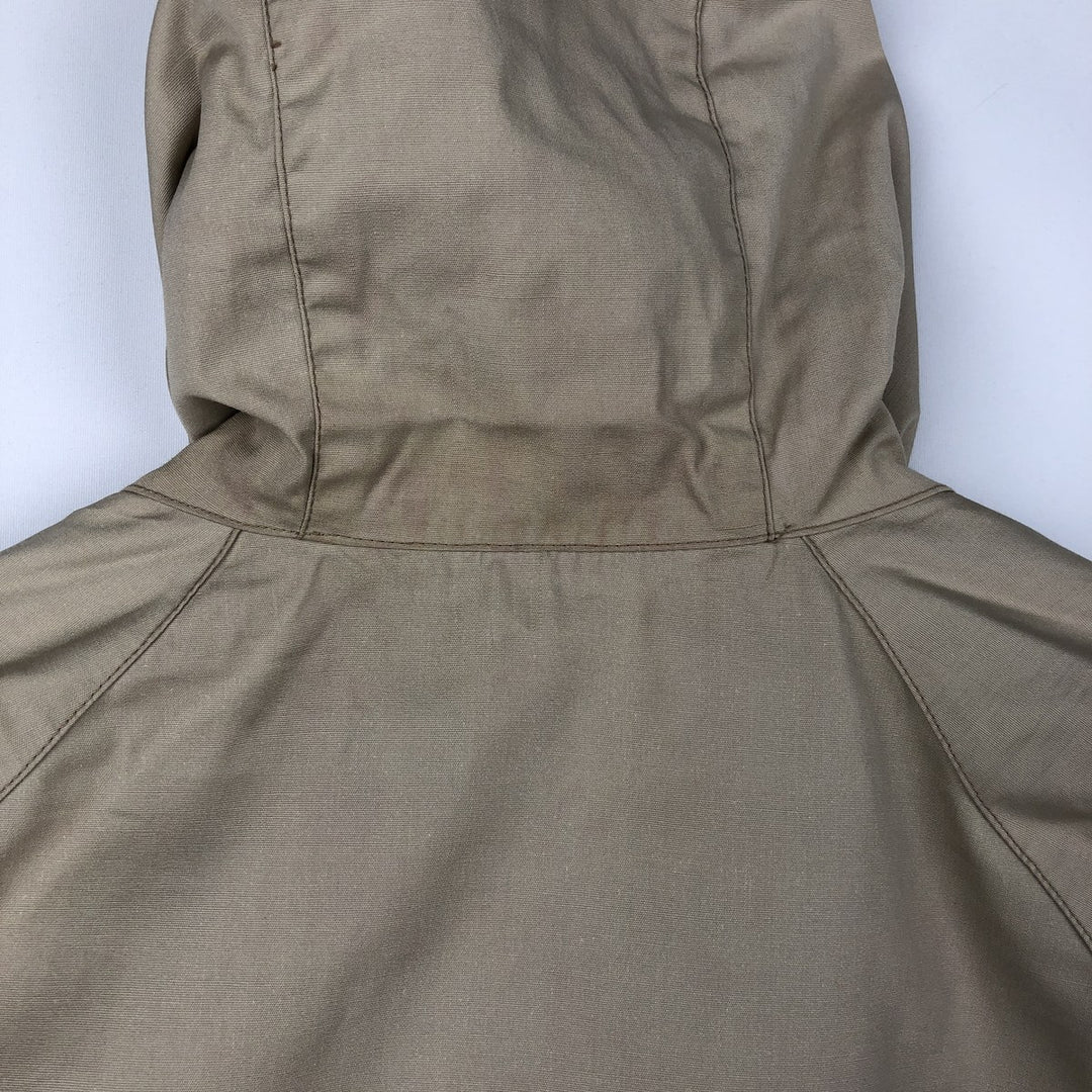 70s-80'S CLASS-5 Reversible Warm-Up Pullover Anorak Parka, Made in USA, Men's XL Equivalent, Vintage unclear Beige type Vintage Second Hand
