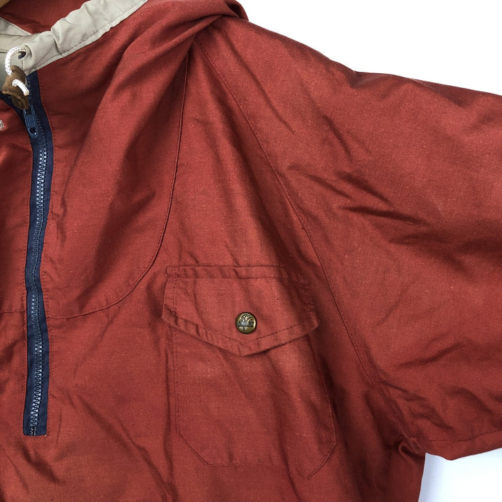 70s-80'S CLASS-5 Reversible Warm-Up Pullover Anorak Parka, Made in USA, Men's XL Equivalent, Vintage unclear Beige type Vintage Second Hand
