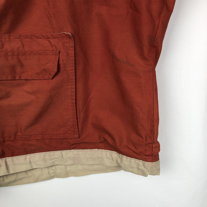 70s-80'S CLASS-5 Reversible Warm-Up Pullover Anorak Parka, Made in USA, Men's XL Equivalent, Vintage unclear Beige type Vintage Second Hand