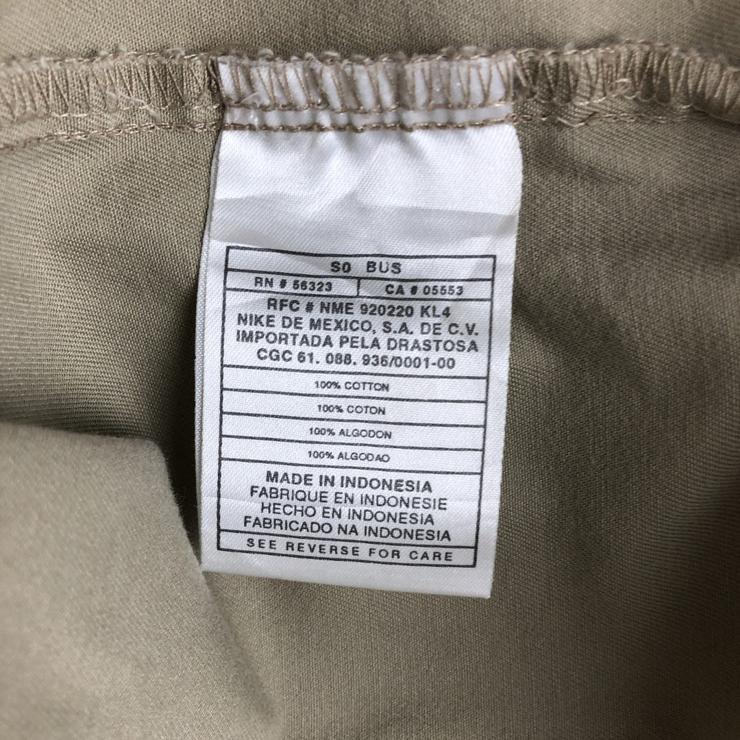 90'S Nike Cotton Pullover Anorak Hoodie, Men's Size XL (Equivalent), Vintage cotton Beige type Vintage Second Hand