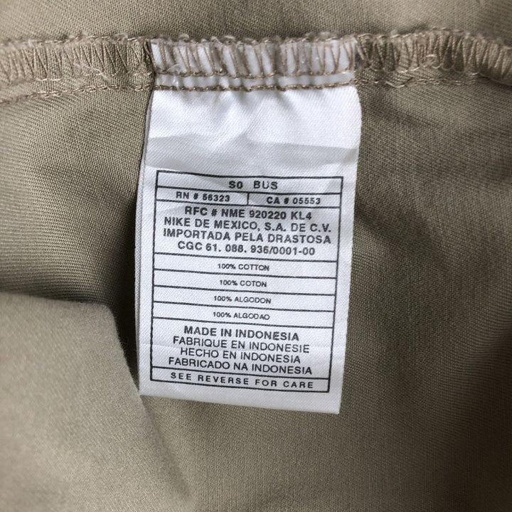 90'S Nike Cotton Pullover Anorak Hoodie, Men's Size XL (Equivalent), Vintage cotton Beige type Vintage Second Hand