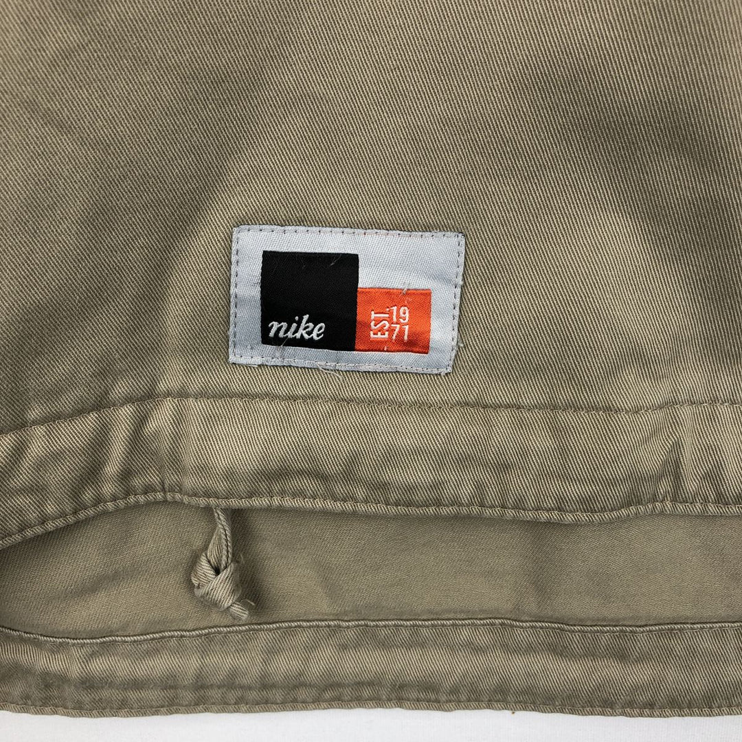 90'S Nike Cotton Pullover Anorak Hoodie, Men's Size XL (Equivalent), Vintage cotton Beige type Vintage Second Hand