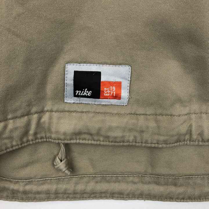 90'S Nike Cotton Pullover Anorak Hoodie, Men's Size XL (Equivalent), Vintage cotton Beige type Vintage Second Hand