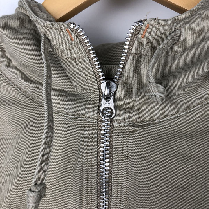 90'S Nike Cotton Pullover Anorak Hoodie, Men's Size XL (Equivalent), Vintage cotton Beige type Vintage Second Hand