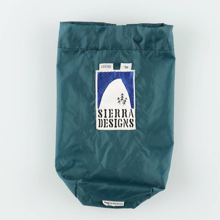 90'S SIERRA DESIGNS PACKABLE Nylon Parka, Men's XL equivalent, Vintage Nylon blue type Vintage Second Hand