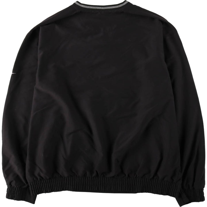 Nike Golf V-neck warm-up pullover, men's size L polyester black type Vintage Second Hand