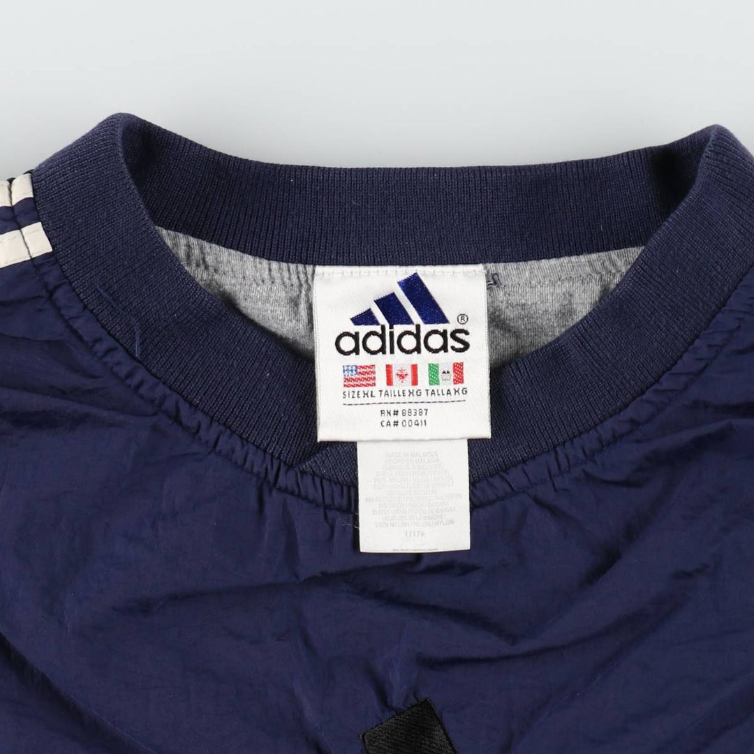 90s-00'S Adidas nylon pullover, men's size XL (approx.) Nylon navy blue type Vintage Second Hand