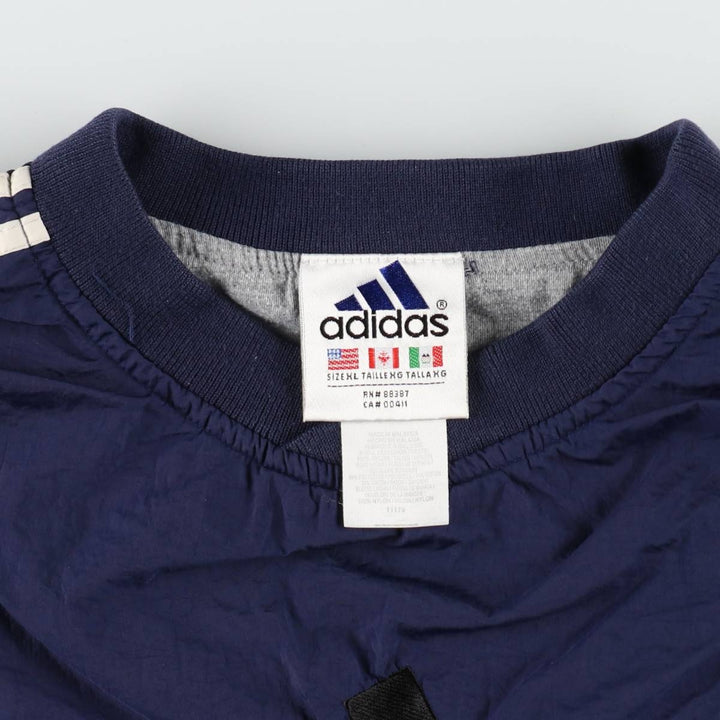90s-00'S Adidas nylon pullover, men's size XL (approx.) Nylon navy blue type Vintage Second Hand