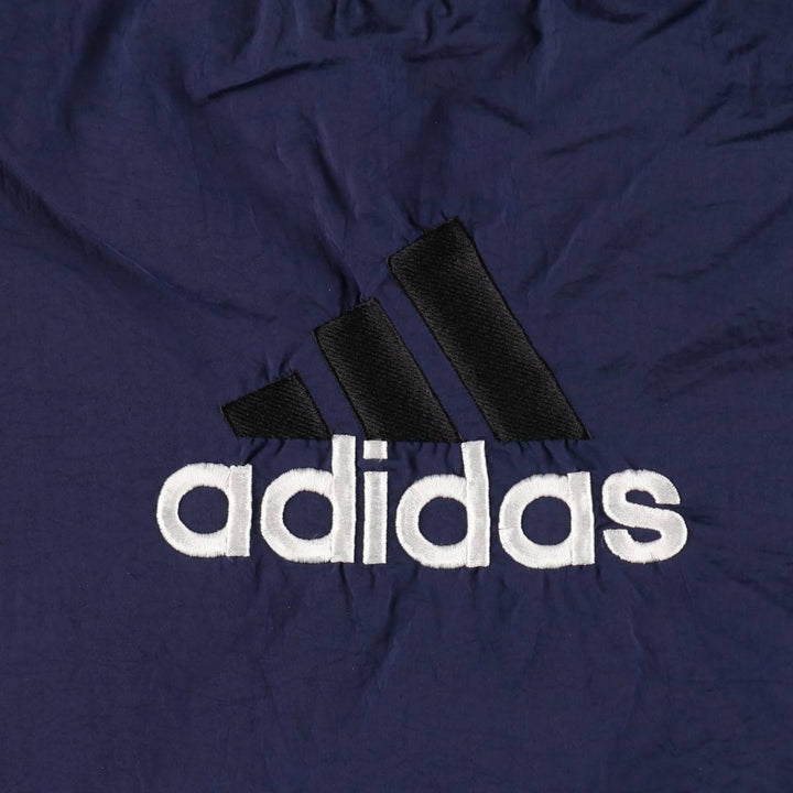 90s-00'S Adidas nylon pullover, men's size XL (approx.) Nylon navy blue type Vintage Second Hand