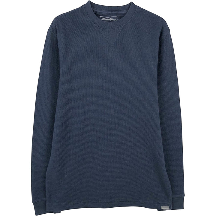 Eddie Bauer Thermal Long-Sleeve T-Shirt, Men's Size S cotton navy blue type Vintage Second Hand