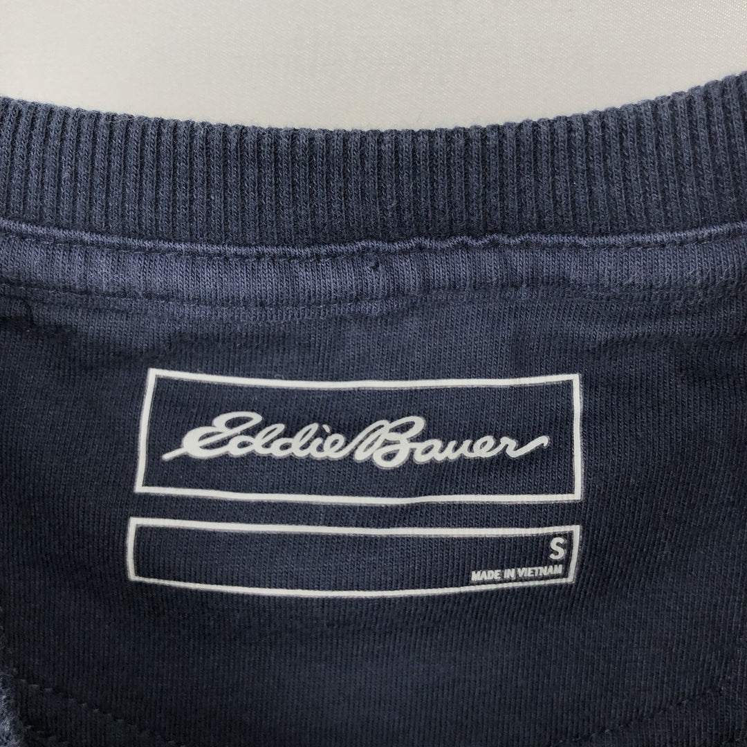 Eddie Bauer Thermal Long-Sleeve T-Shirt, Men's Size S cotton navy blue type Vintage Second Hand