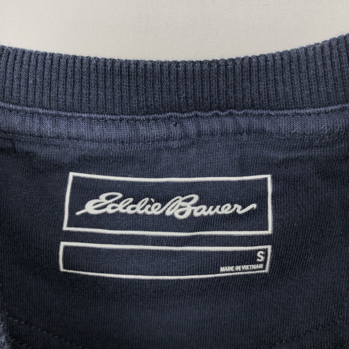 Eddie Bauer Thermal Long-Sleeve T-Shirt, Men's Size S cotton navy blue type Vintage Second Hand
