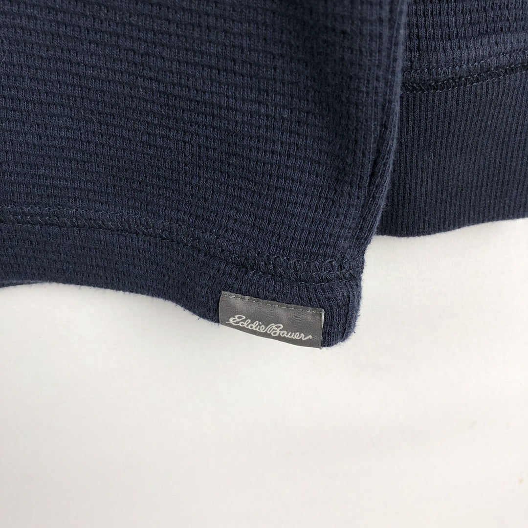 Eddie Bauer Thermal Long-Sleeve T-Shirt, Men's Size S cotton navy blue type Vintage Second Hand