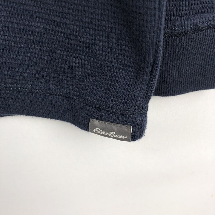 Eddie Bauer Thermal Long-Sleeve T-Shirt, Men's Size S cotton navy blue type Vintage Second Hand