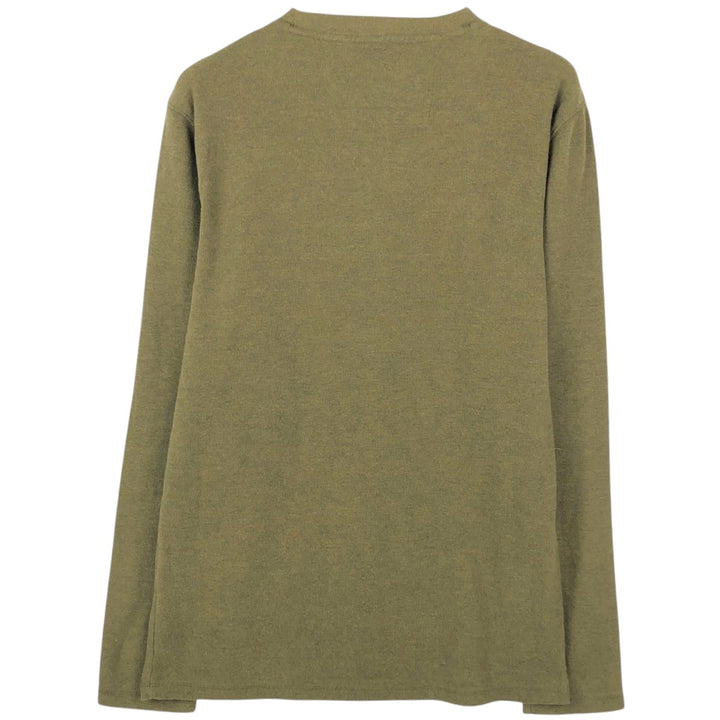 Banana Republic Thermal Long-Sleeve T-Shirt, Waffle Knit, Men's Size M (equivalent) unclear Khaki type Vintage Second Hand