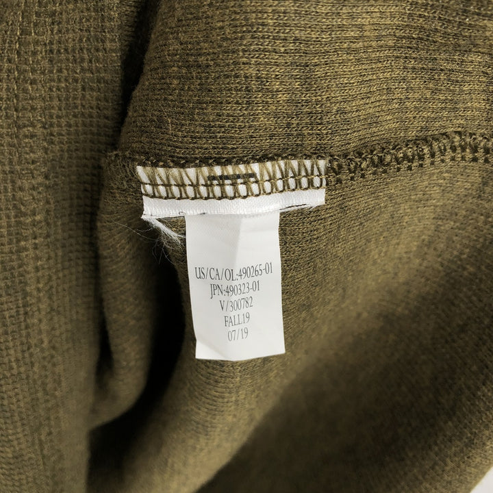 Banana Republic Thermal Long-Sleeve T-Shirt, Waffle Knit, Men's Size M (equivalent) unclear Khaki type Vintage Second Hand